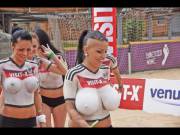 Body Painted Women Playing Soccer!