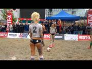 Bodypainted Playing Soccer