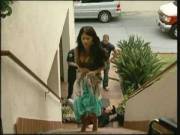 Sofia Vergara Running Up Stairs