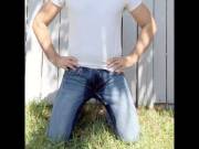 Was Locked Outside At Lunch And Decided To Give Up And Piss My Jeans While Kneeling ...