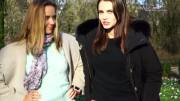 Two Cute Girls Flashing And Jilling Together In The Park [Gif]