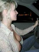 Tits Out In The Car