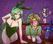 Palutena Annoying Zelda (Akairiot) [The Legend Of Zelda, Kid Icarus] &Amp;Amp;Lt;Link, ...